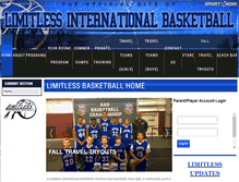 Tablet Screenshot of limitlessbasketball.com